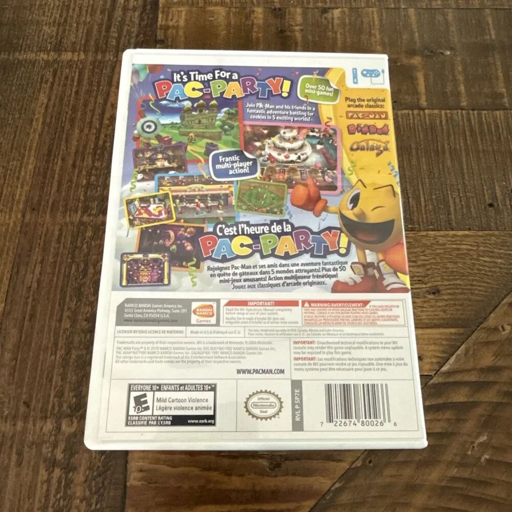 Pac-Man Party Nintendo Wii CIB Complete in Box w/ Manual Authentic